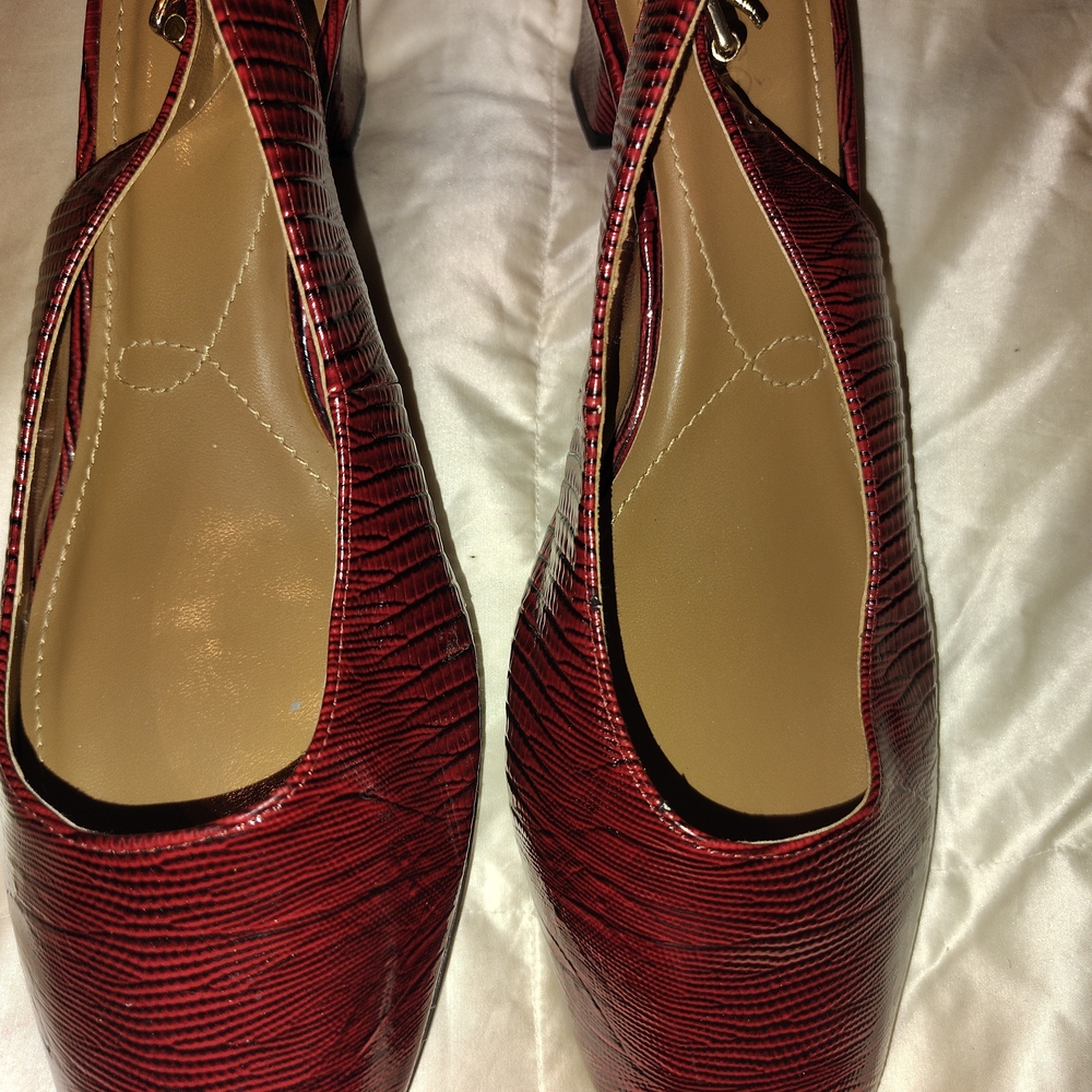 J.Renee Red Textured Heels